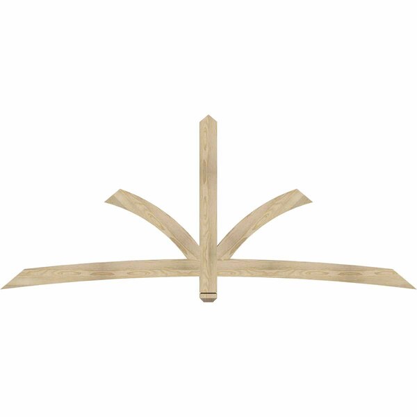 Ekena Millwork Davenport Rough Sawn Timber Gable Bracket, Douglas Fir, 96"W x 40"H x 2"D x 4"F, 10/12 Pitch GBW096X40X0204DAV00RDF - main